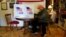 Mountain, Oklahoma, U.S. - ames "Pudge" Brown fills out his ballot in Linda Been's dining room on Super Tuesday