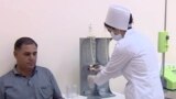  Turkmenistan. Medicine equipment. Medical staff. Doctor. Videograb from Turkmen TV program "Altyn Asyr" from July 13, 2020