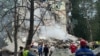 Ukraine -- Heavily damaged by Russian attack residential building in Kyiv, 31Jul2025