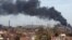 UKRAINE – Smoke over the Azovstal metallurgical plant, which is in the hands of Ukrainian fighters and on which the Russian military inflicts constant air strikes. Mariupol, April 25, 2022