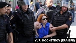 Задержания на акции протеста в Москве 27 июля 2019 года