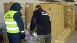 Polish customs officers in Kuznica, border with Belarus, February 2021, smuggling, cigarettes.