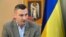 UKRAINE – Heavyweight boxing champion, turned Kyiv mayor Vitali Klychko, talks to AFP journalists at his office in Kyiv on February 10, 2022