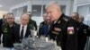 UKRAINE - Russian President Vladimir Putin, Defense Minister Sergei Shoigu, Deputy Prime Minister Yury Borisov and the Commander-in-Chief of the Russian Navy, Admiral Nikolai Yevmenov visit the Nakhimov Naval Academy in Sevastopol, Crimea, January 9, 2020