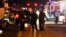 USA – Florida Shooting Aftermath Police vehicles block the road to Marjory Stoneman Douglas High School