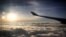 SKY -- A plane of Cathay Pacific is flying in the sky above Hong Kong. Undated.