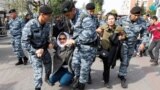 Задержания во время субботних митингов в Казахстане