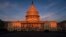 U.S. -- The rising sun divides the West Front of the U.S. Capitol in Washington, September 25, 2019