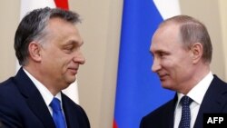 Виктор Орбан и Владимир Путин в Ново-Огарево. 17 февраля 2016 г.