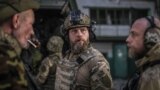 UKRAINE – Ukrainian soldiers talk during heavy fighting against Russia at the front line in Severodonetsk in the Luhansk region, June 8, 2022