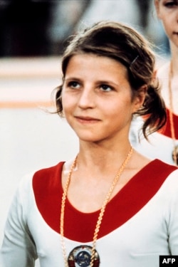 Ольга Корбут на Олимпиаде в Мюнхене. 1972