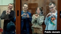 Василий Неустроев, Ян Ксенжепольский, Анна Архипова и Павел Синельников (слева направо)