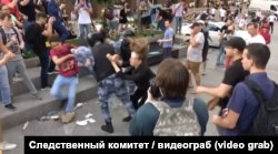 Стоп-кадр видеозаписи из дела против Андрея Баршая. Источник: Следственный комитет