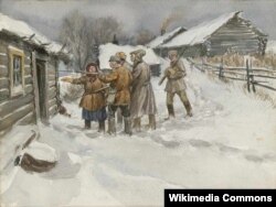 В поисках сбежавшего кулака, работа Ивана Владимирова, 1920