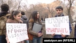 Протесты в Армении с требованием передачи дела солдата-убийцы в ведение Армении 