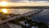UKRAINE – The Antonivsky bridge over the Dnipro, which connects Kherson with the left bank. Kherson, July 20, 2022