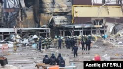 Сгоревший торговый центр в Казани