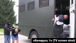 Кадр из репортажа о задержании боевиков "ЧВК Вагнера" под Минском, телеканал ОНТ
