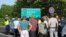 Belarus - The conflict on the Belarusian-Polish border between the Polish police and the citizens of Belarus. Before the border crossing point "Babrouniki" in Poland. 2June2015
