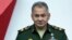 RUSSIA -- Russian Defense Minister Sergei Shoigu speaks during the opening ceremony of the International Military Technical Forum Army-2018 in Alabino, outside Moscow, August 21, 2018