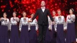 UKRAINE -- Yevhen Koshovyy nd members of the National Honored Academic Ukrainian Folk Choir of Ukraine named after Hryhoriy Veryovka