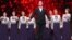 UKRAINE -- Yevhen Koshovyy nd members of the National Honored Academic Ukrainian Folk Choir of Ukraine named after Hryhoriy Veryovka