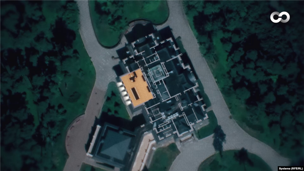 Расположение бежевого кабинета в здании представительского корпуса в Ново-Огарёво. Коллаж "Системы"