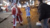 UKRAINE - Odessa Santa fighting 
