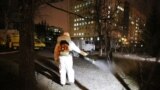 Russia -- disinfection of the territory near Kuvatov hospital in Ufa