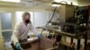 RUSSIA -- A scientist works on the production of SilverMask reusable face masks in Kaliningrad, April 1, 2020