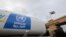 FILE PHOTO: UNRWA truck crosses into Egypt from Gaza at Rafah border crossing