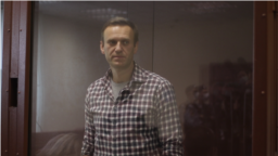 Russia -- Alexey Navalny in Moscow court on February 20, 2021