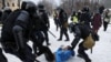 RUSSIA – Russian police officers detain protester during an unauthorized protest in support of Russian opposition leader Alexei Navalny, in St. Petersburg, Russia, 31 January 2021