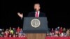US President Donald Trump speaks during a campaign rally at Central Wisconsin Airport in Mosinee, Wisconsin, on October 24, 2018. (Photo by SAUL LOEB / AFP) / ALTERNATIVE CROP