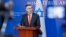 Moldova, Israel's Foreign Minister Gideon Moshe Sa'ar at a press conference on the occasion of the opening of the Israeli Embassy in Moldova