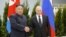 RUSSIA – Russian President Vladimir Putin, right, and North Korea's leader Kim Jong Un shake hands during their meeting in Vladivostok, Russia, April 25, 2019