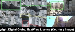 Спутниковые кадры района Алеппо, по которому нанесли авиаудары, по данным Bellingcat