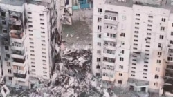 Оккупированный город Олешки Херсонской области всего в 4 км от Херсона. Разрушение в результате обстрела российской армии видны на кадрах с беспилотника 34-й Бригады Вооруженных сил Украины
