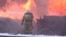 Ukraine, Crimea - Firefighters extinguish a fire, 21Dec2016