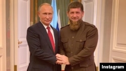 Рамзан Кадыров с Владимиром Путиным 