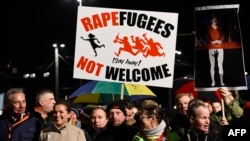 Демонстрации против мигрантов в Германии, организованные движением PEGIDA январь 2016 года