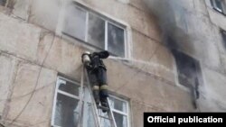 Пожар в доме в Жамбылской области Казахстана, фото МЧС Казахстана
