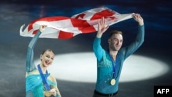 Анастасия Метелкина и Лука Берулава, чемпионы Европы-2026 в парном катании