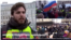 TV Rain correspondent Aleksei Korostelyov, shown covering Moscow's April 21 rally in support of jailed opposition politician Aleksei Navalny, is among several Russian reporters detained for supposedly participating in the unauthorized protest. 