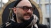 RUSSIA -- Russian theater and film director Kirill Serebrennikov speaks to the media after a court hearing in Moscow, April 8, 2019