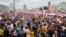 BELARUS – People attend an opposition demonstration to protest against presidential election results. Minsk, August 23, 2020