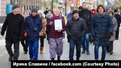 Марш памяти Бориса Немцова в Нижнем Новгороде в феврале 2019 года. Фото: Дмитрий Митрохин