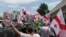 Georgia -- Protest rally in Tbilisi. Flag. Flags.. 24Jun2019