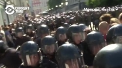 Police Crackdown On Protest For Registration Of Independent Candidates For Moscow City Council