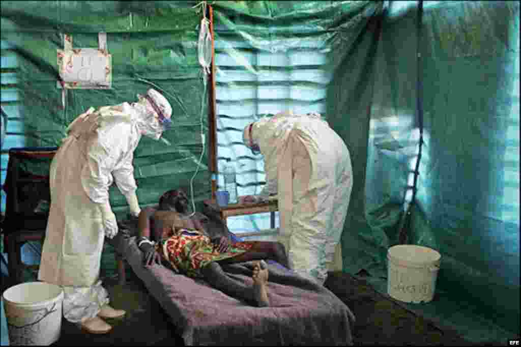Больной, пораженный вирусом&nbsp;Эбола. Гвинея, июнь 2014 года 